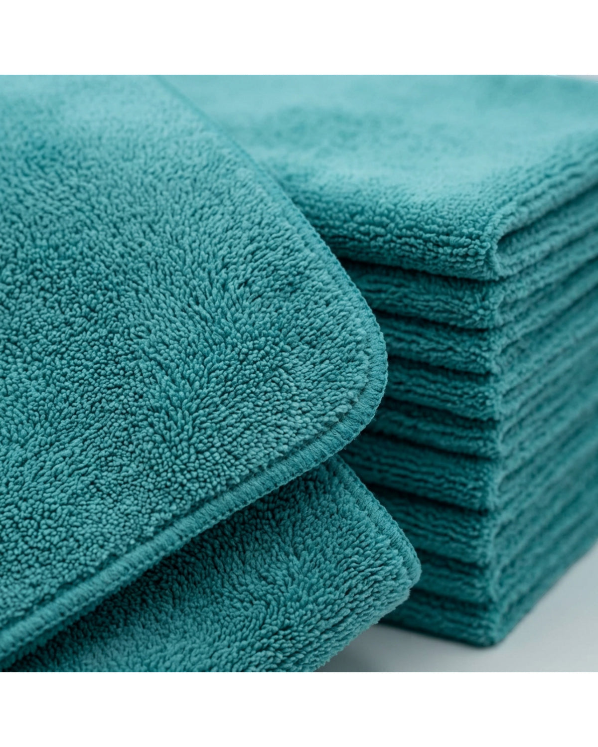 Mvftr Edgeless Coral Fleece Auto Detailing Cloth Set of 12 Teal - Detail view