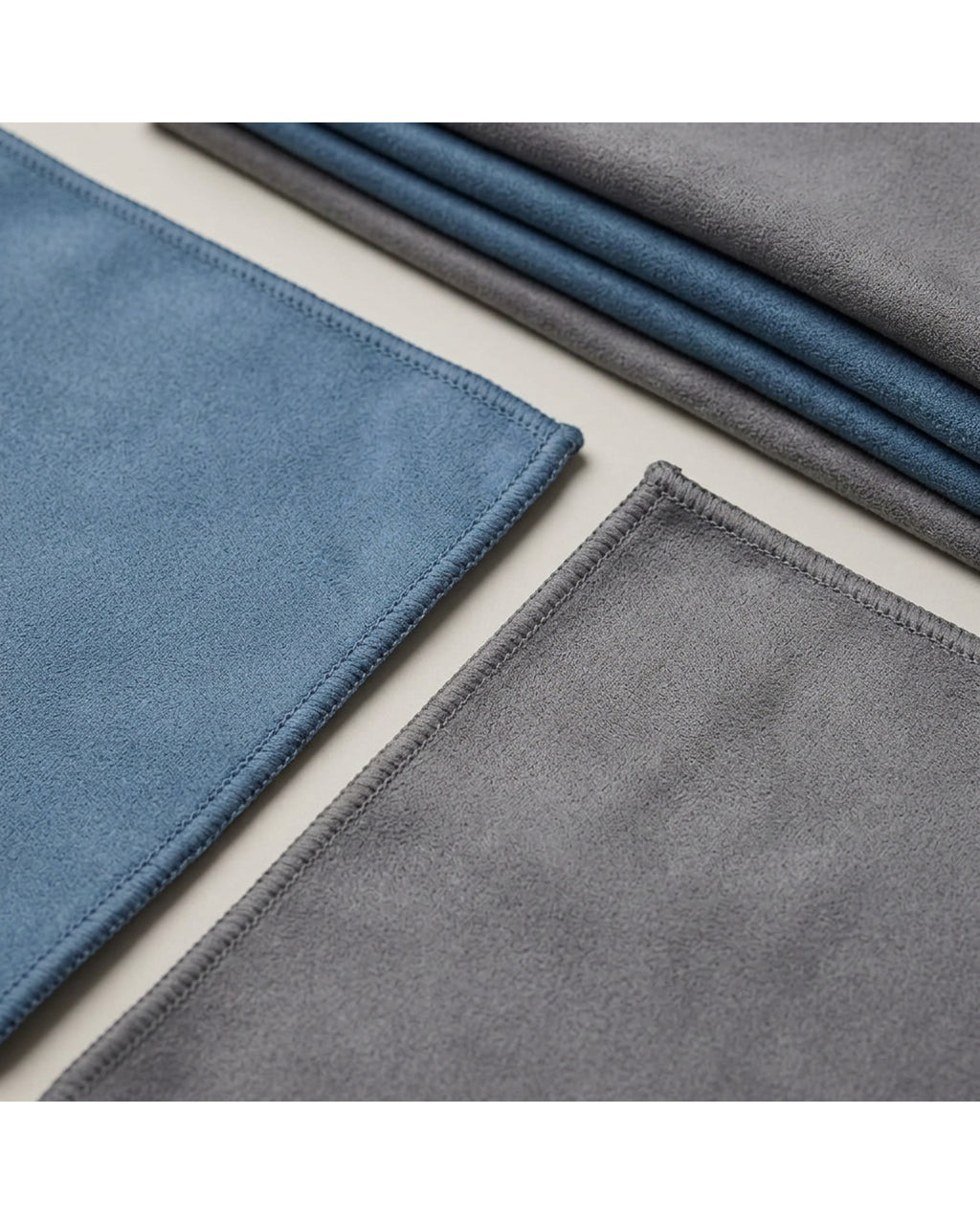 Mvftr Suede Microfiber Automotive Glass Cloth Set of 6 Blue Gray - Detail view