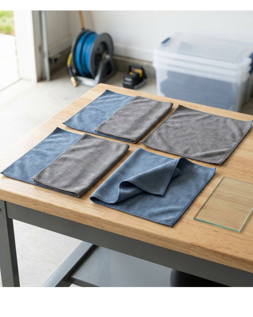 Mvftr Suede Microfiber Automotive Glass Cloth Set of 6 Blue Gray - Lifestyle view